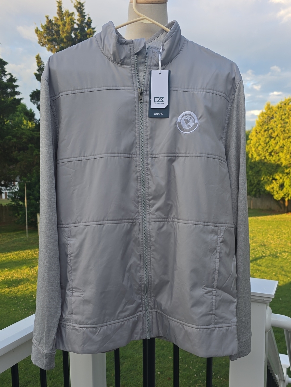 Cutter & Buck Stealth Recycled Hybrid Quilted Mens Windbreaker Jacket Sz M